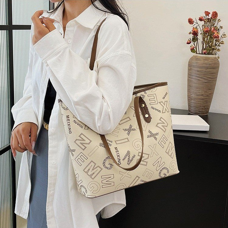 Fashion Printed Portable Tote Bag Large Capacity