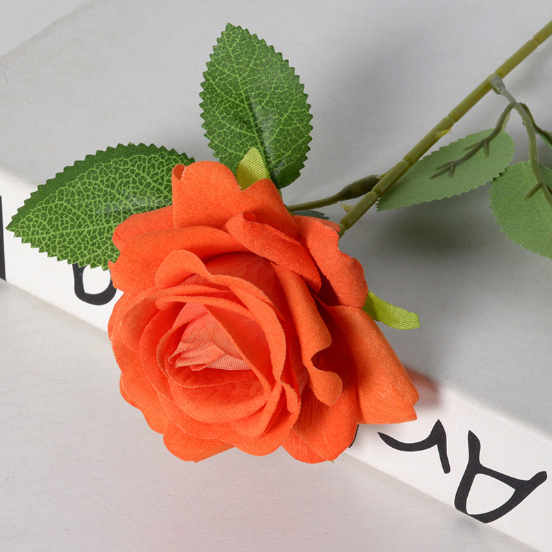 Simulation velvet rose corner rose flower