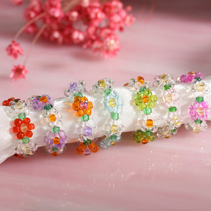 Stretch crystal bead ring
