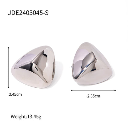 3D triangle earrings
