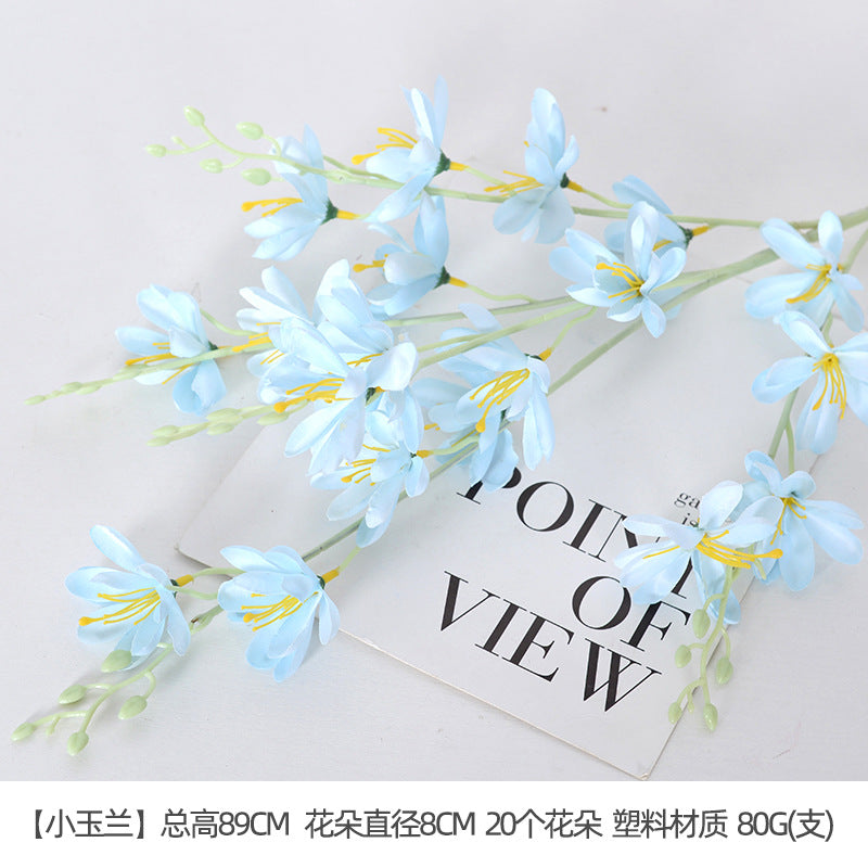 Artificial flowers blue series flowers plastic flowers wholesale
