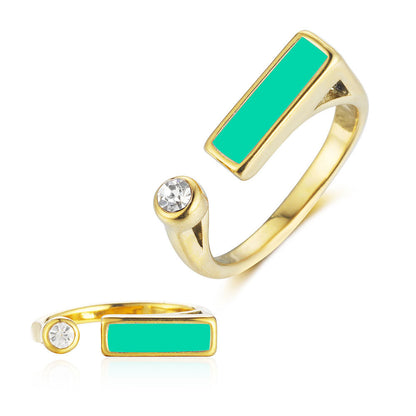 Dripping star love peach heart titanium steel ring