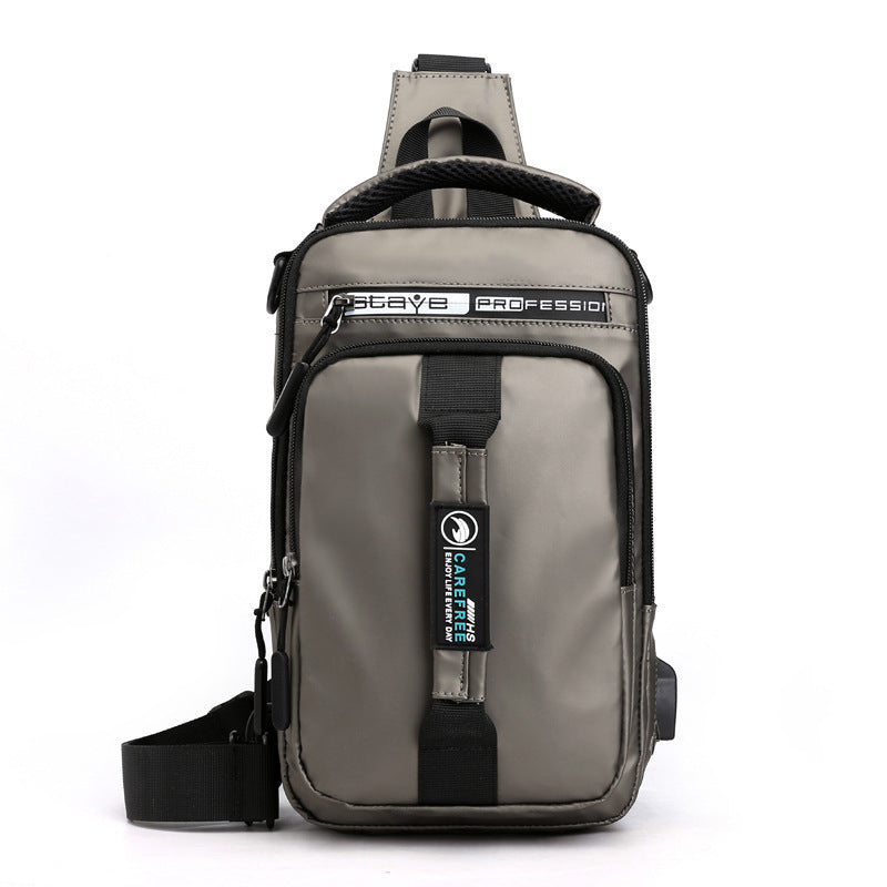 Solid Color Oxford Cloth Men's Crossbody Bag
