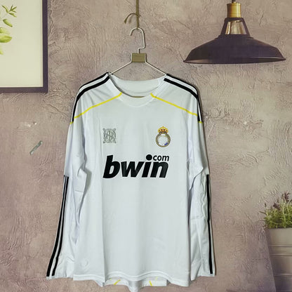 Camiseta retro de manga corta de local de Kaká Alonso Ronaldo Guti del Real Madrid 09-10