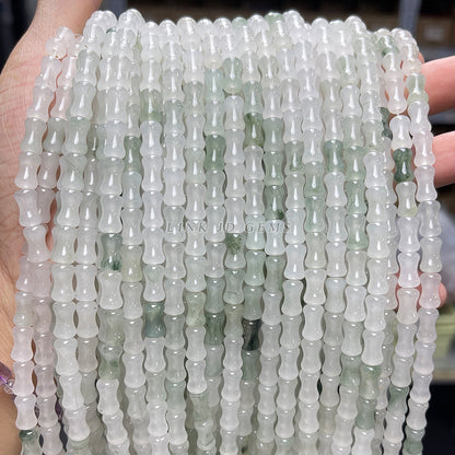 6 * 10Mm Natural Ice Jade Bamboo Loose Beads