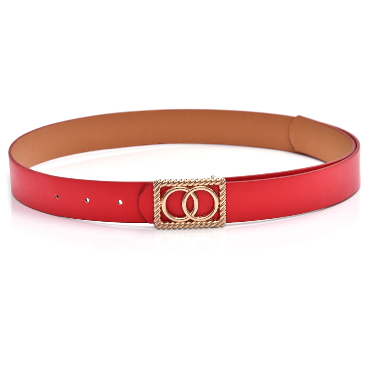 Elastic waist bright red belt