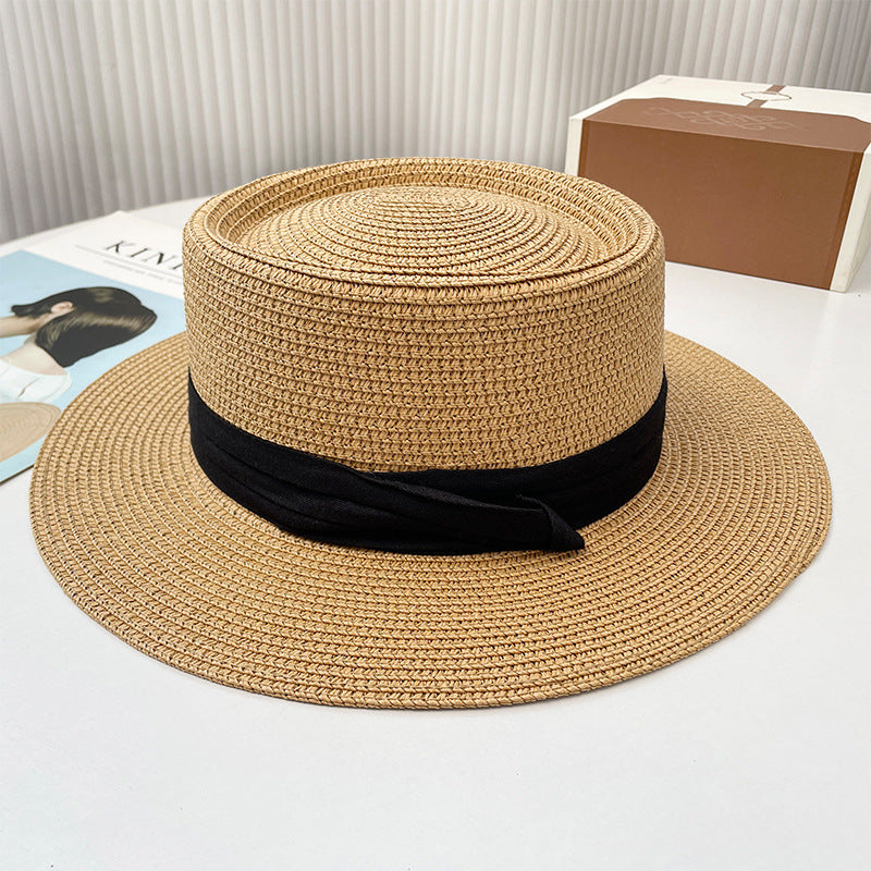 Sombrero de paja plegable popular Sombrero para el sol de ala ancha estilo británico 