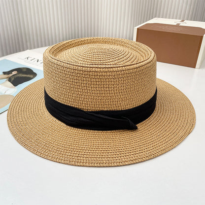 Sombrero de paja plegable popular Sombrero para el sol de ala ancha estilo británico 