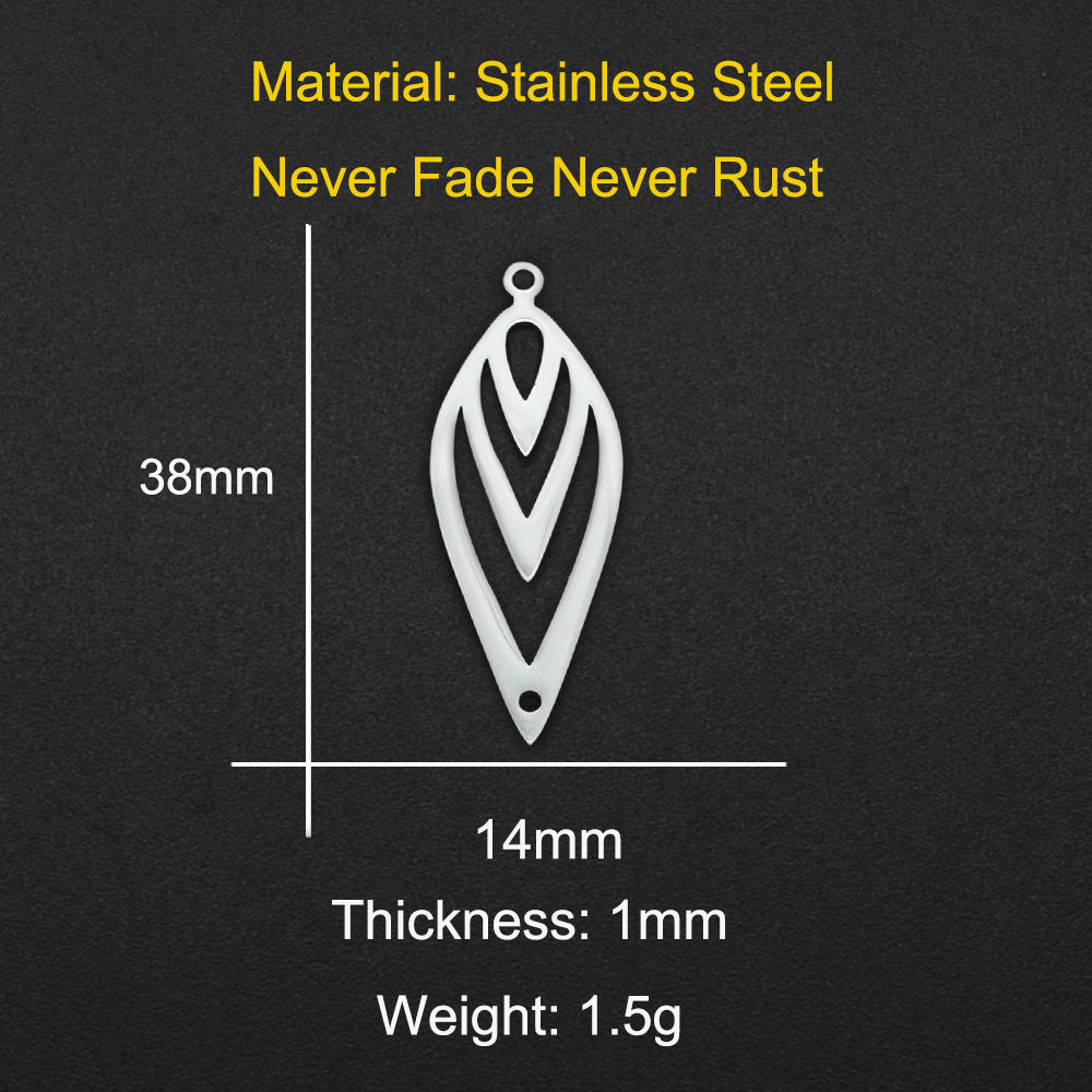 5 pcs/pack Pentagram DIY stainless steel geometric pendant