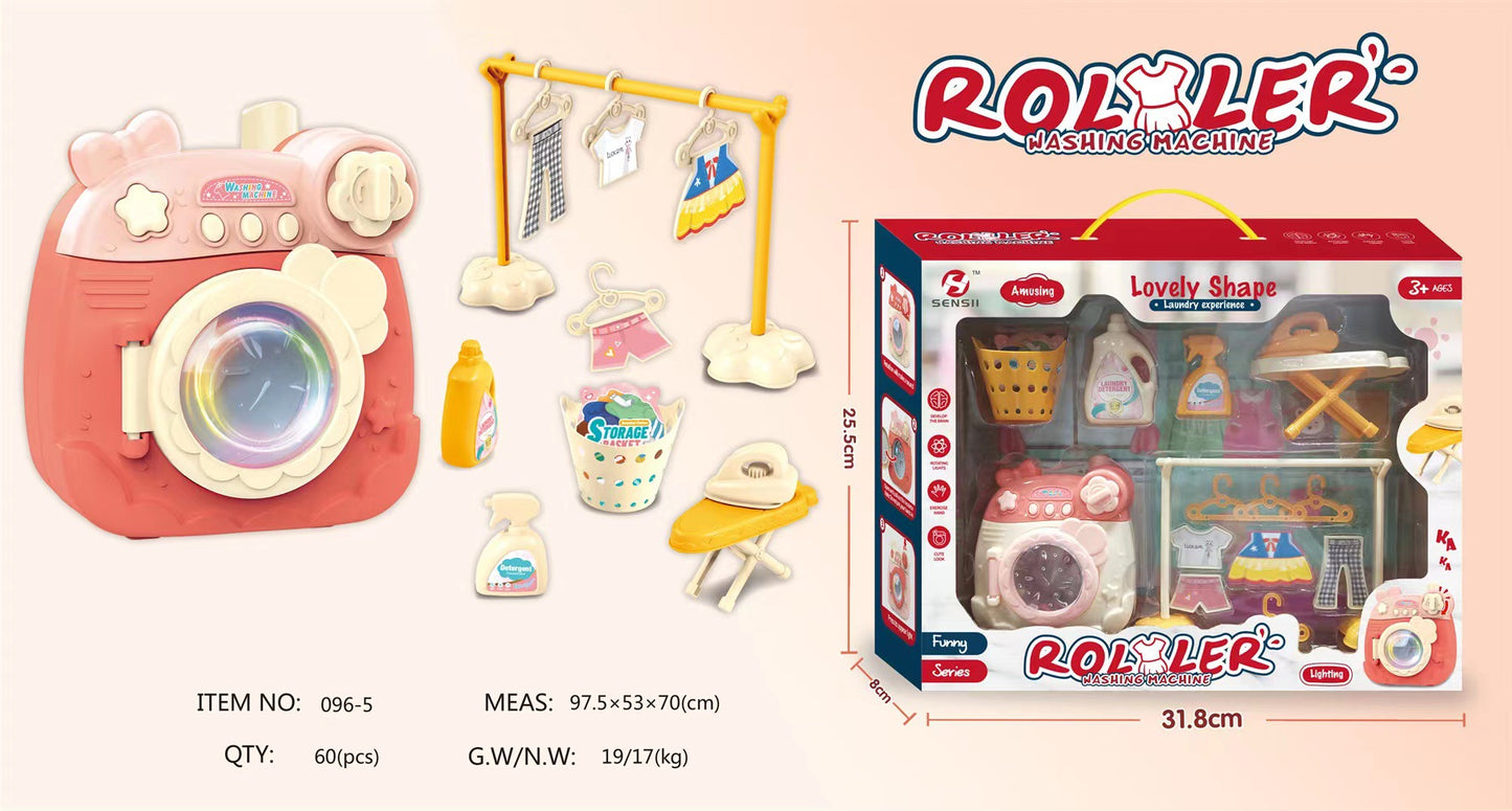 Children's Pretend Play Toy Simulation Washing Machine Mini Household Appliance Set Multidimensional Cognition