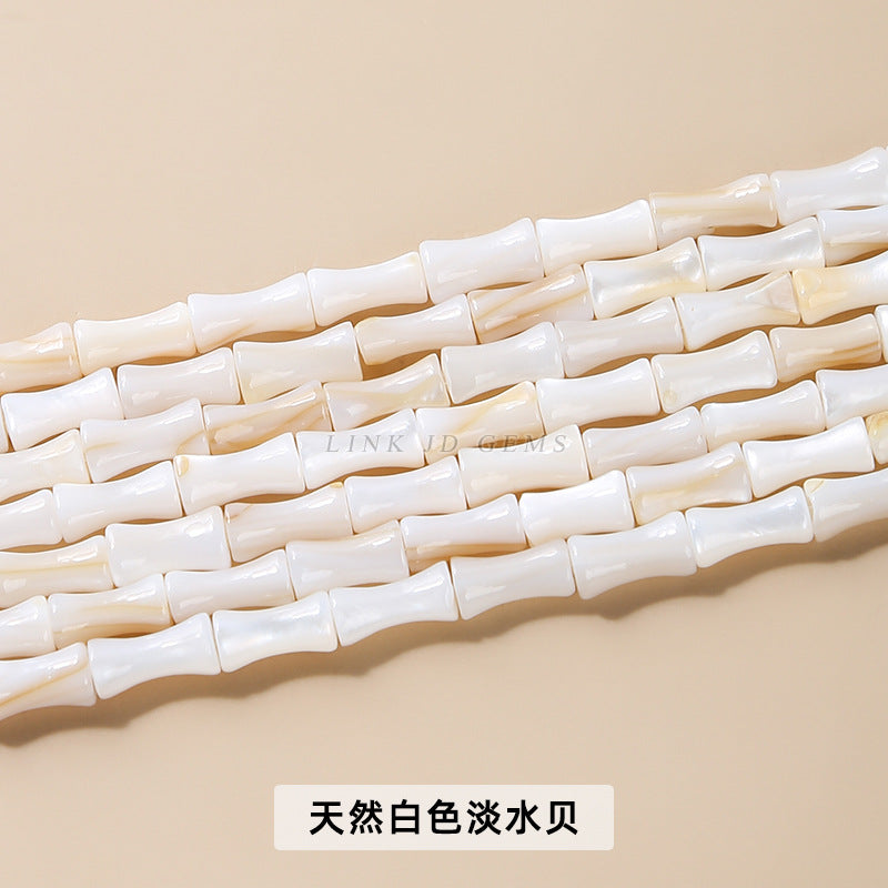4 * 8Mm multi-colored freshwater shell bamboo beads loose beads
