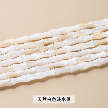 4 * 8Mm multi-colored freshwater shell bamboo beads loose beads