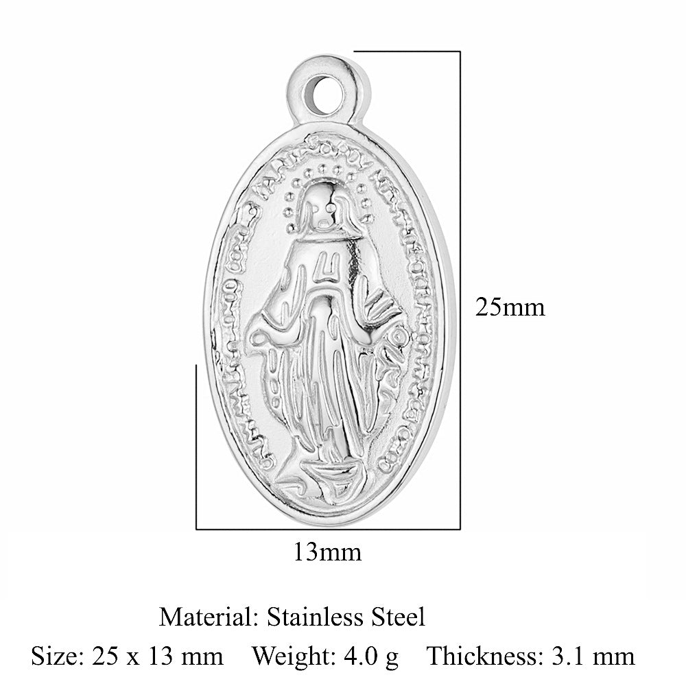 Accessories Buddha Head Angel Stainless Steel Pendant