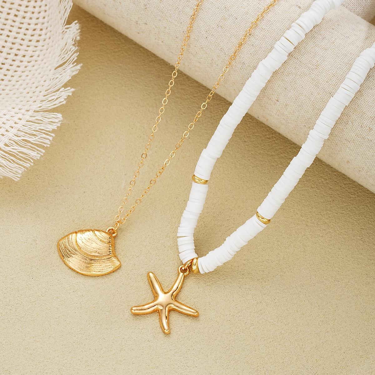 Starfish Shell Pearl Necklace