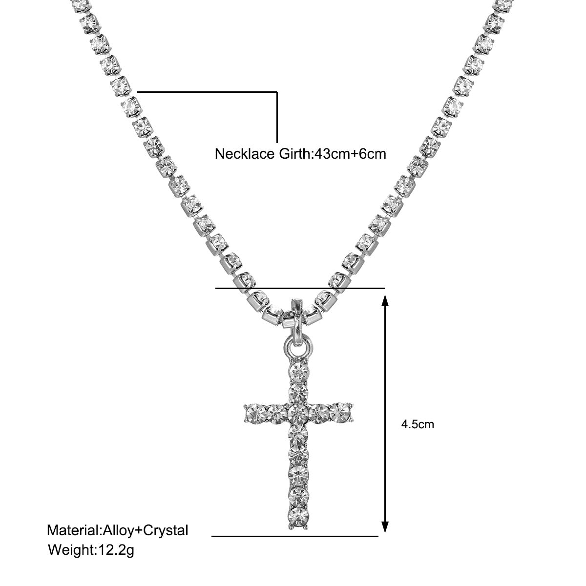 Cross necklace full of diamond pendant necklace