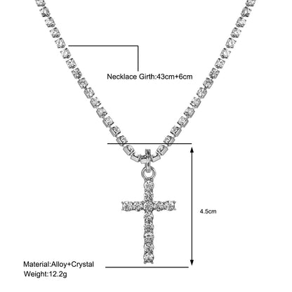 Cross necklace full of diamond pendant necklace