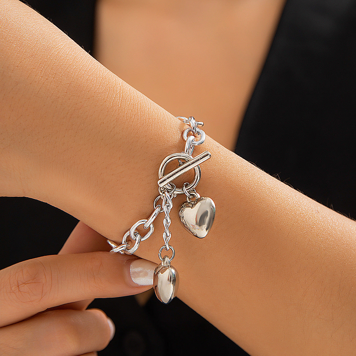 Versatile rhinestone chain necklace