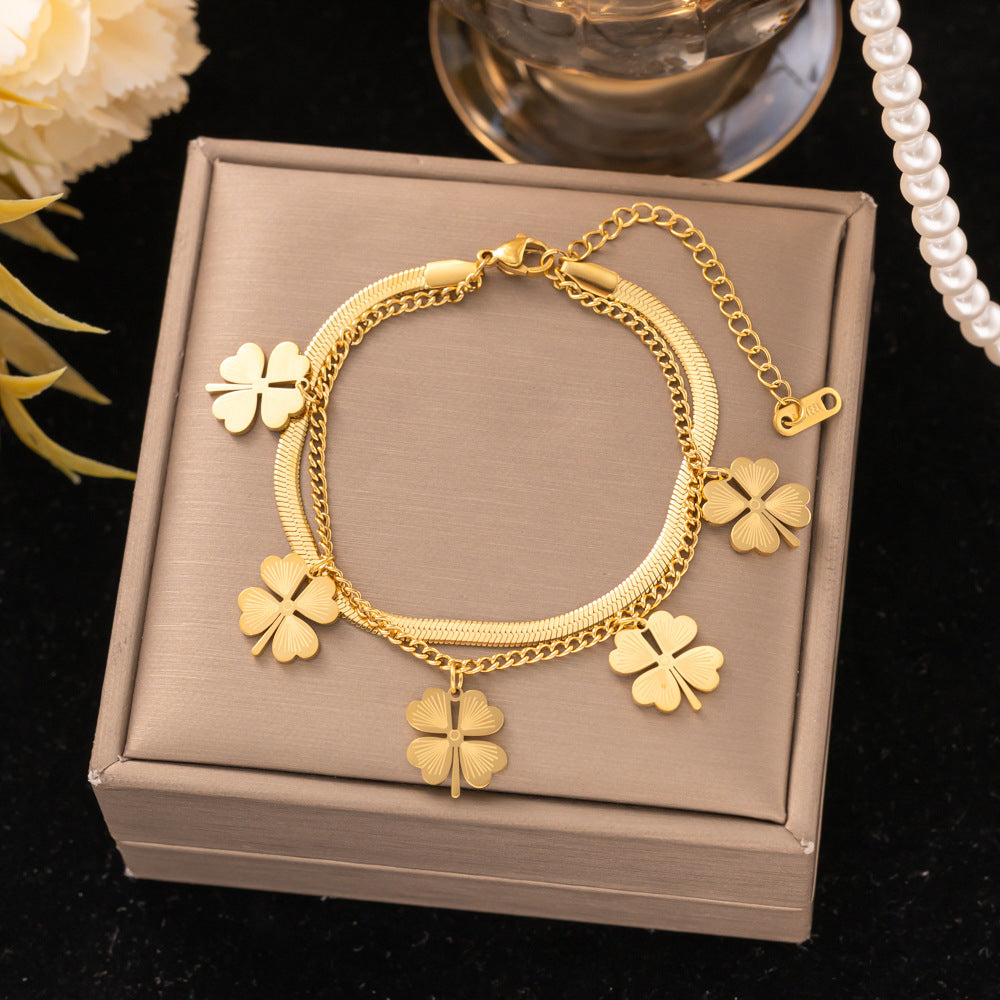 18K Gold Titanium Steel Bracelet