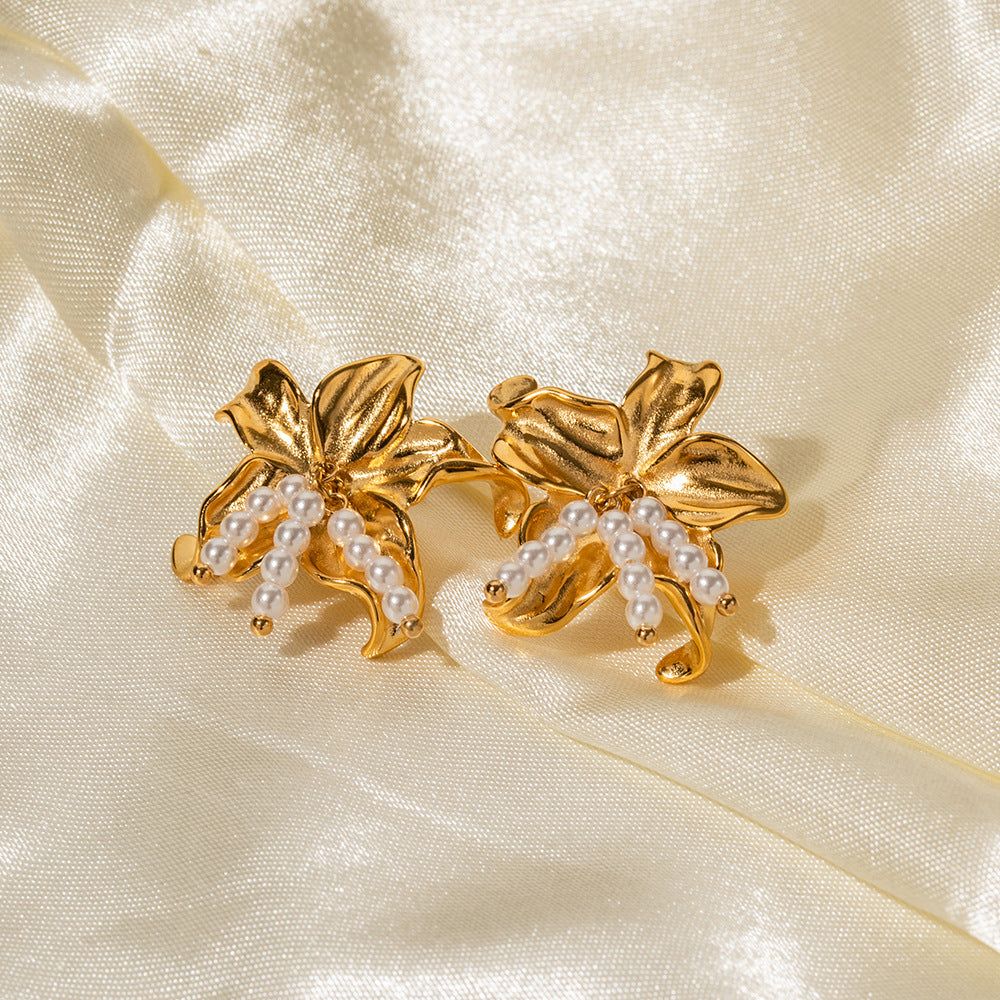 Starfish Pearl Earrings