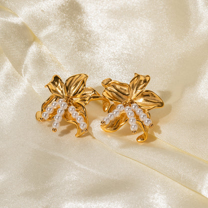 Starfish Pearl Earrings