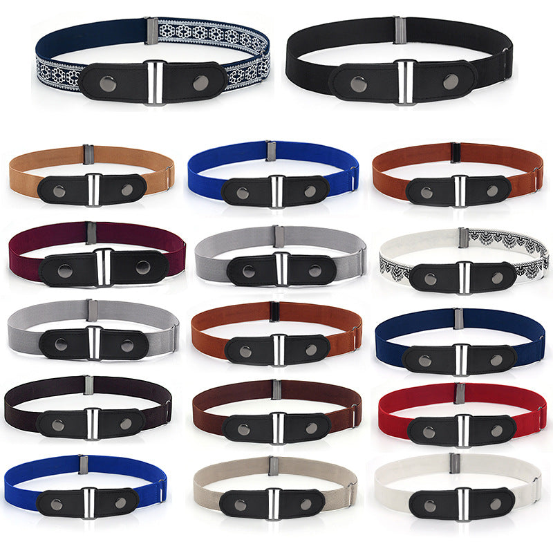 Elastic elastic buckle-free belt