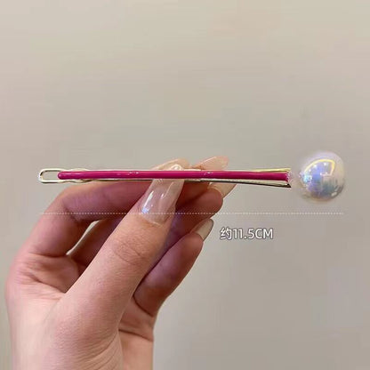 Round ball one-word clip lollipop hairpin