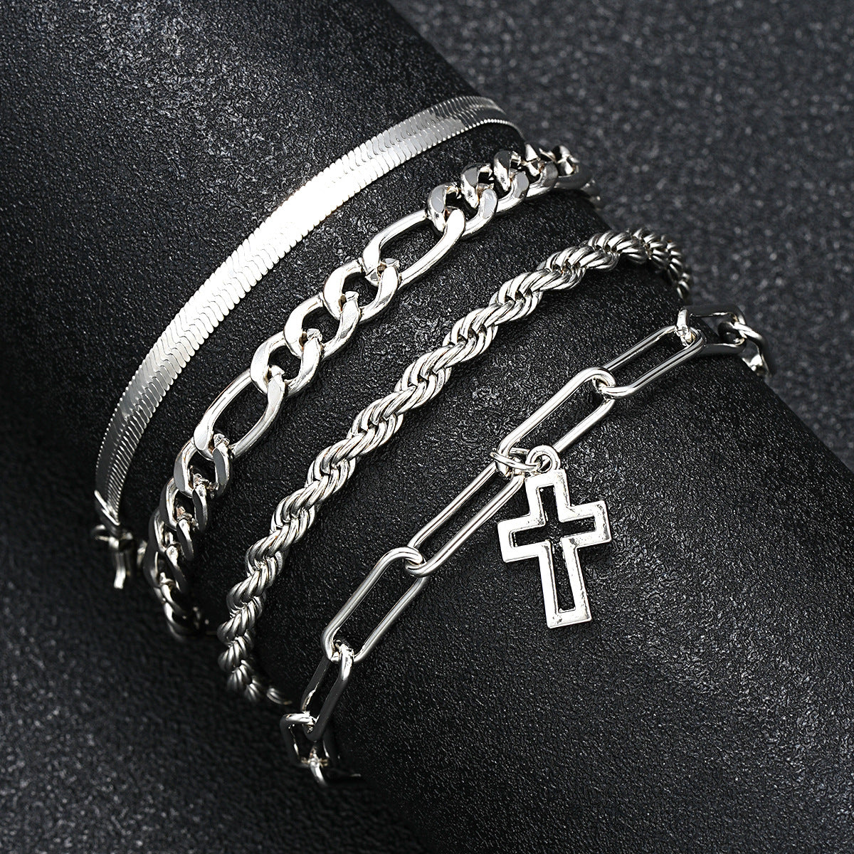 Cross Bracelet & Necklace Set