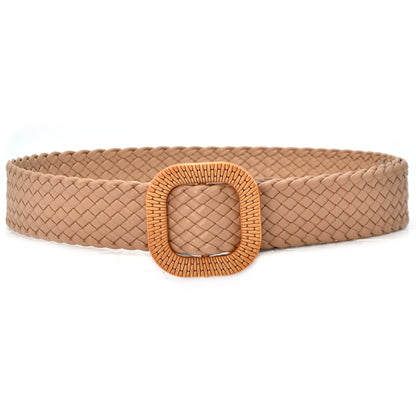 Color braided belt leather