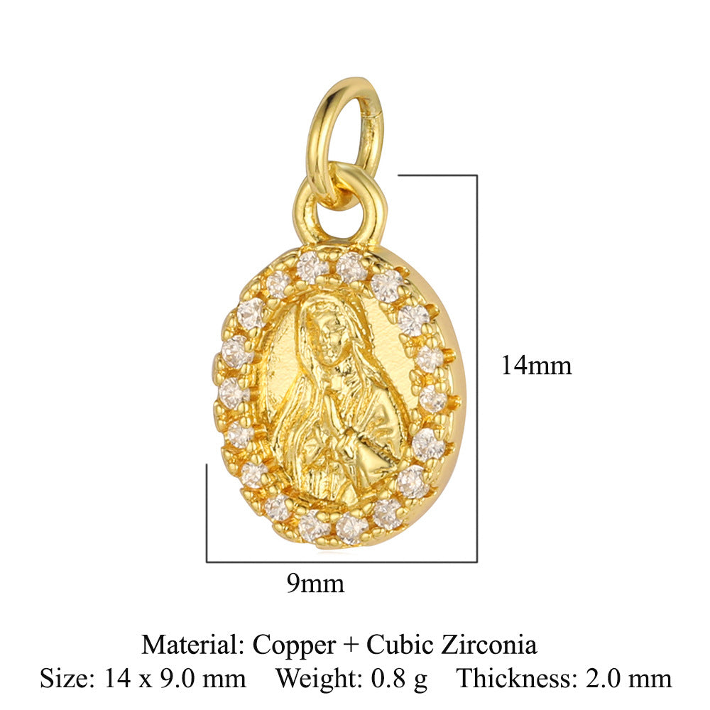 Elephant starfish tropical fish copper zircon pendant