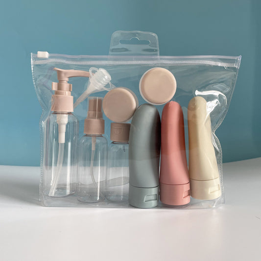Juego de botellas cosméticas de viaje portátiles 