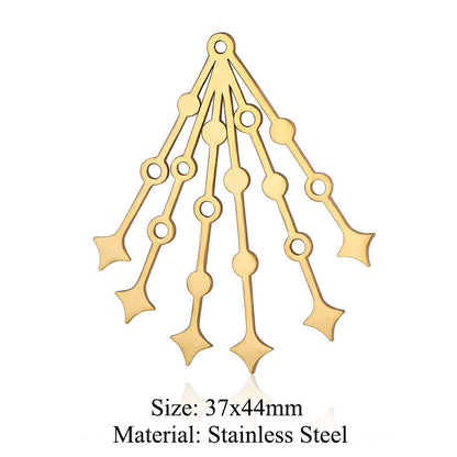 5 pcs/pack star moon titanium steel pendant planet DIY