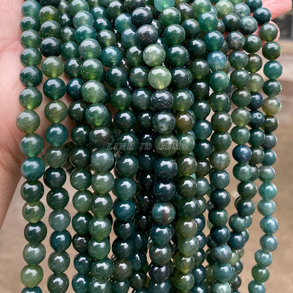 5A natural agate loose beads green agate bracelet round beads