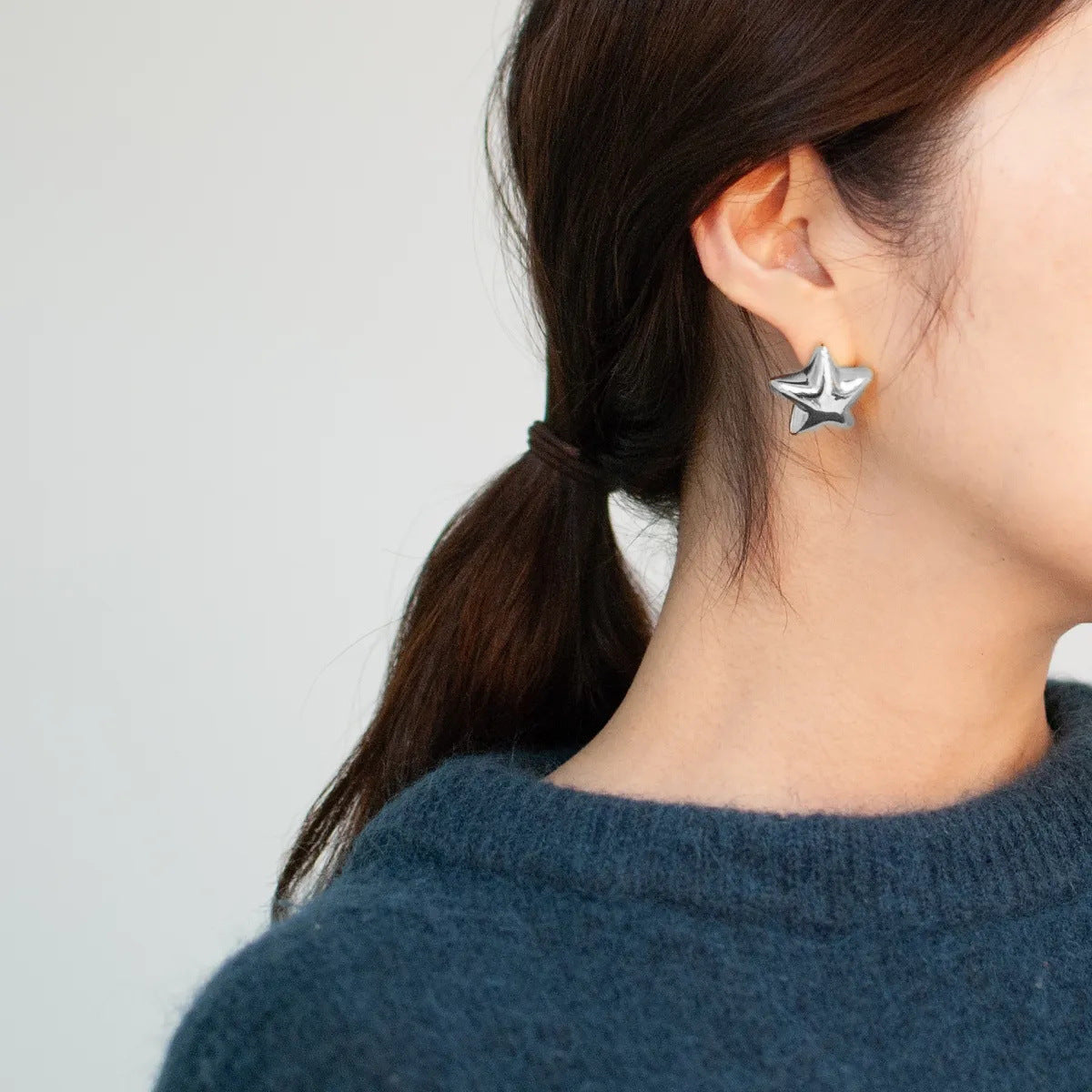 Star Titanium Steel Earrings