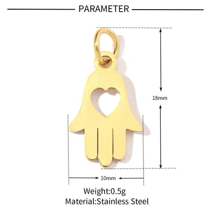 20 pcs/pack dog's paw flower sun titanium steel DIY pendant