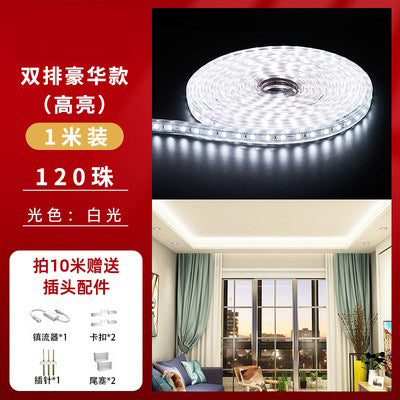 Double row super bright dark groove ceiling cord light