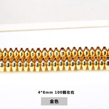 Black gallstone abacus beads DIY necklace bracelet beads