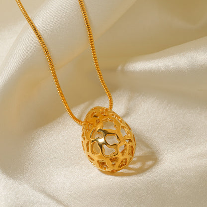 Collar de joyería con forma de gota hueca 