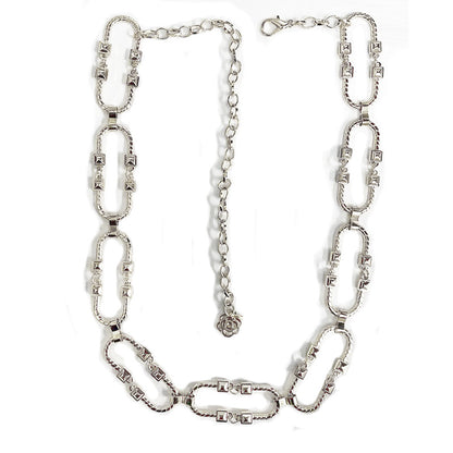 Carved geometric retro waist chain