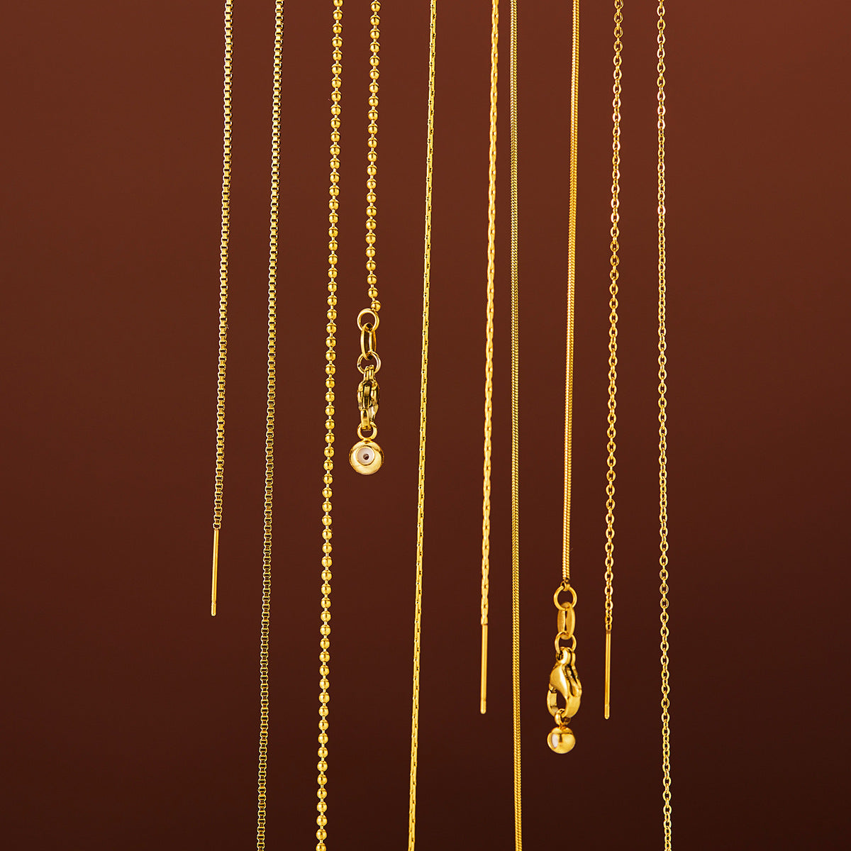 45cm Adjustable Titanium Steel Clavicle Chain — Stainless DIY Pendant Necklace