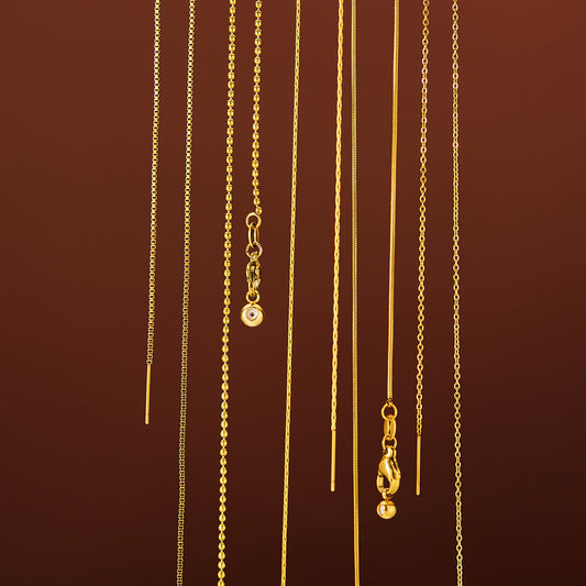 45cm Adjustable Titanium Steel Clavicle Chain — Stainless DIY Pendant Necklace