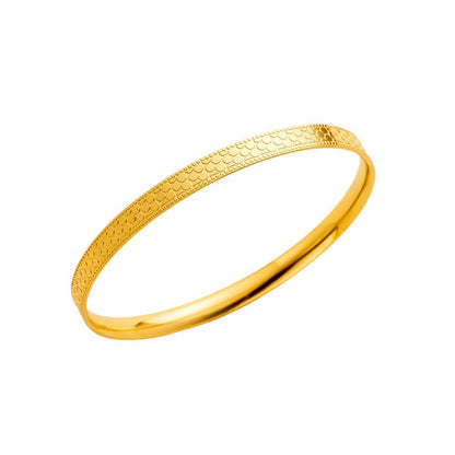 Four-leaf clover gypsy titanium steel bracelet