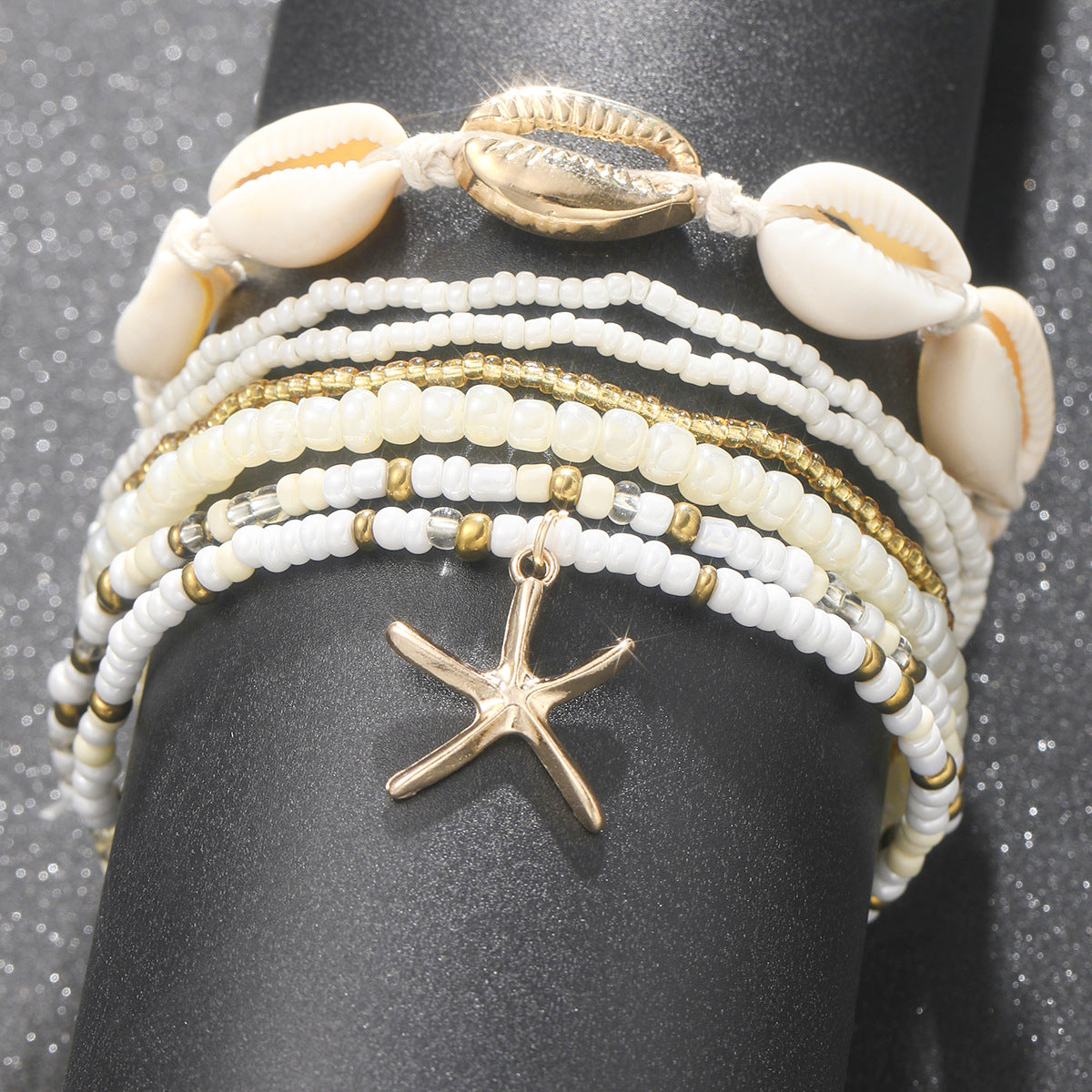 Bohemian Shell & Starfish Layered Anklet