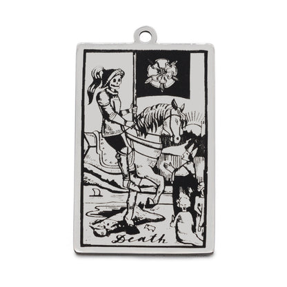 5 pcs/bag Tarot titanium steel pendant retro