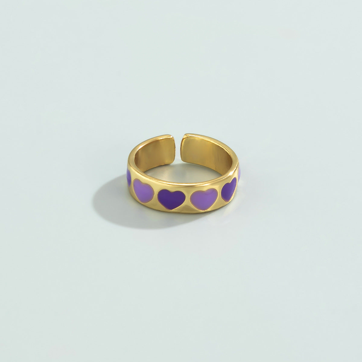 Colorful love cute drip ring