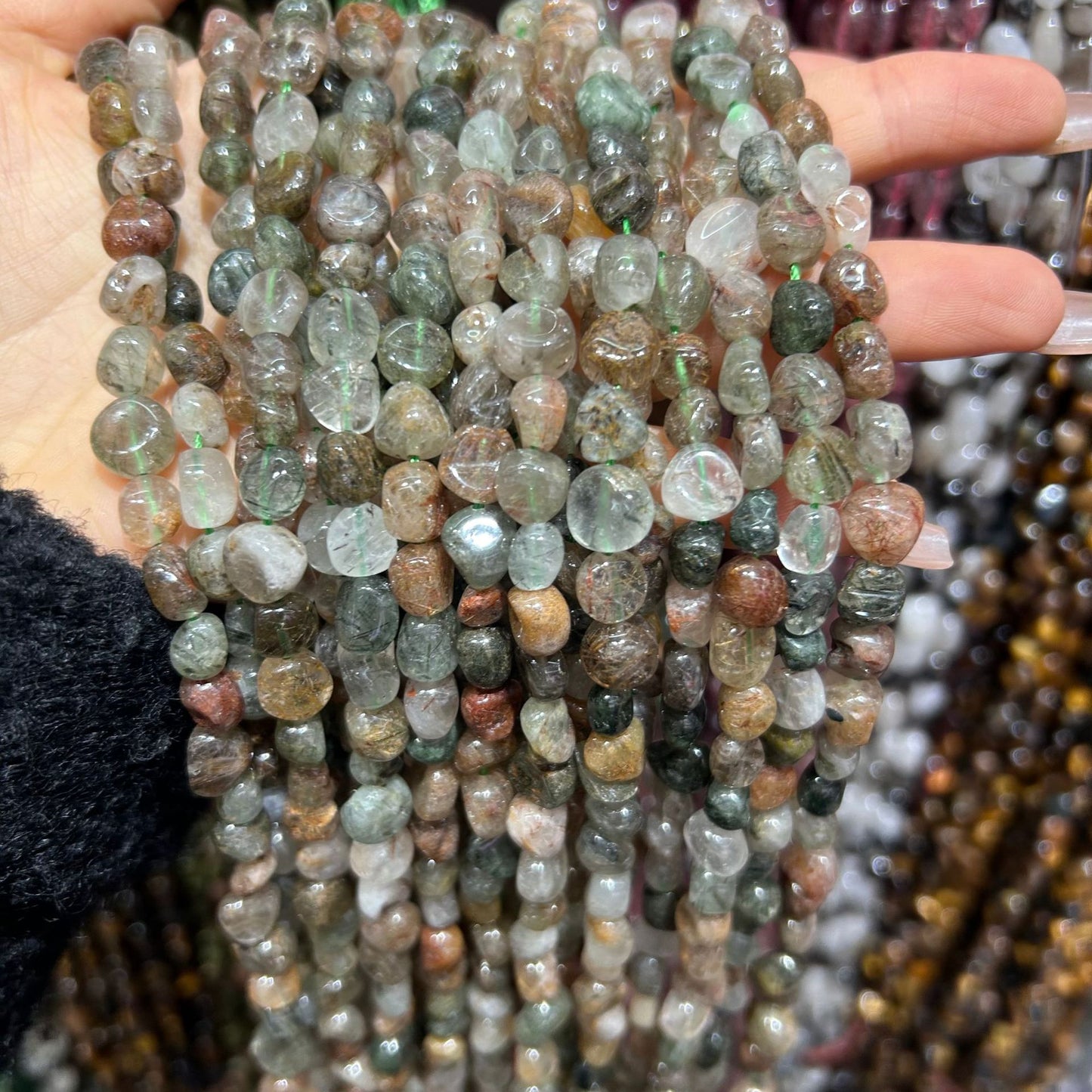 Ágata de cristal de ametista de pedra natural de 5-8 mm 