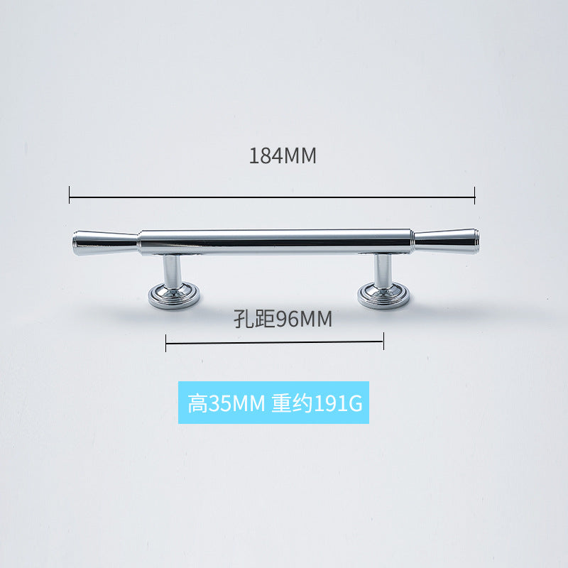 High-end solid brass handle silver plating