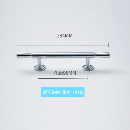 High-end solid brass handle silver plating