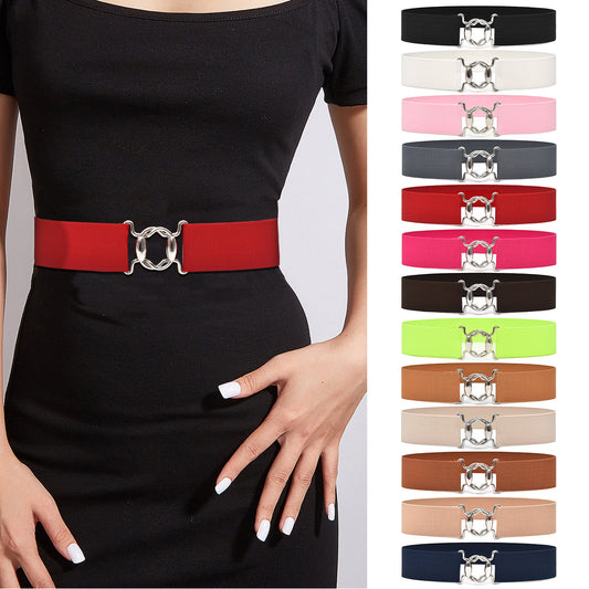 Popular women's belt gold buckle
