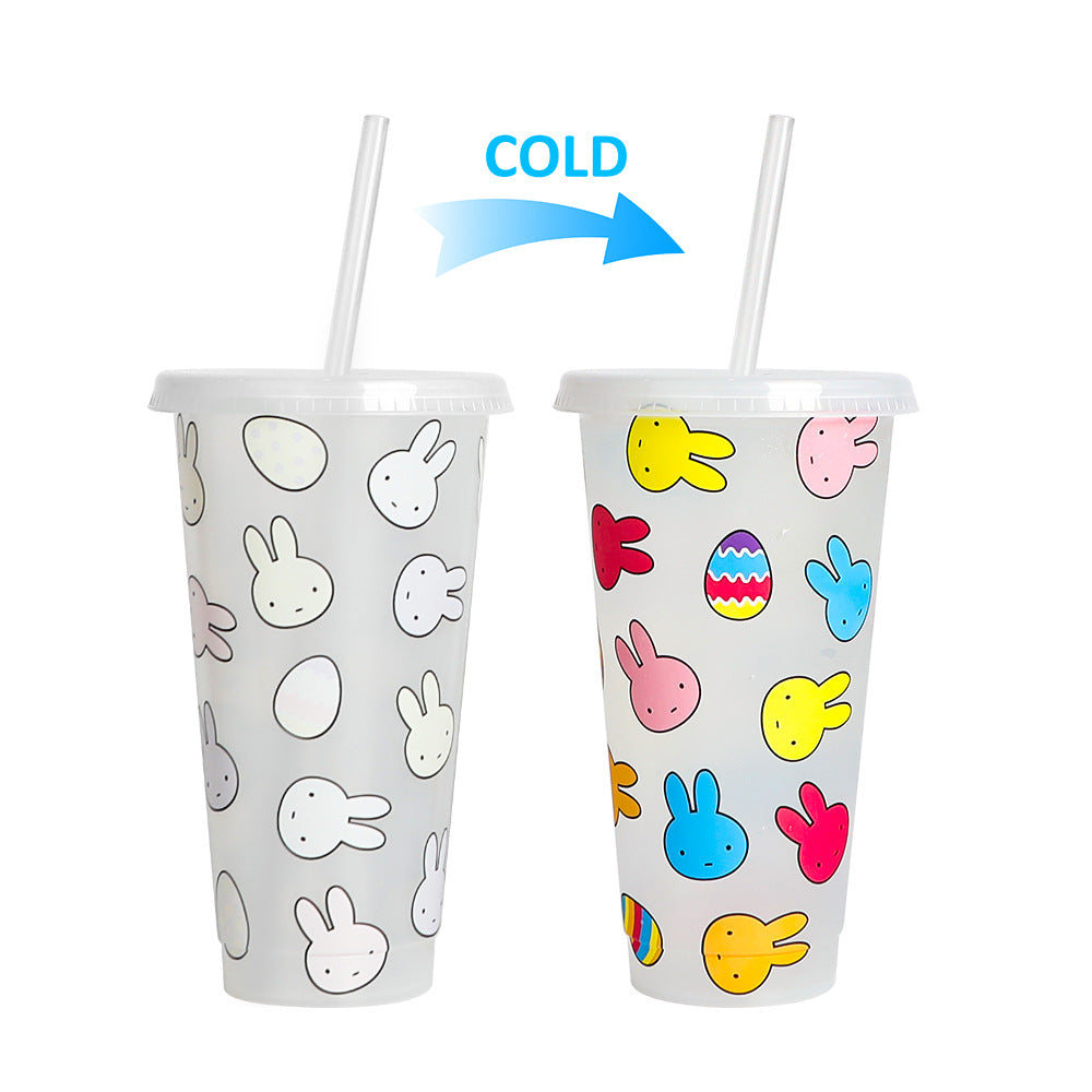 710Ml temperature-sensitive plastic color-changing cup