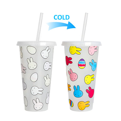 710Ml temperature-sensitive plastic color-changing cup